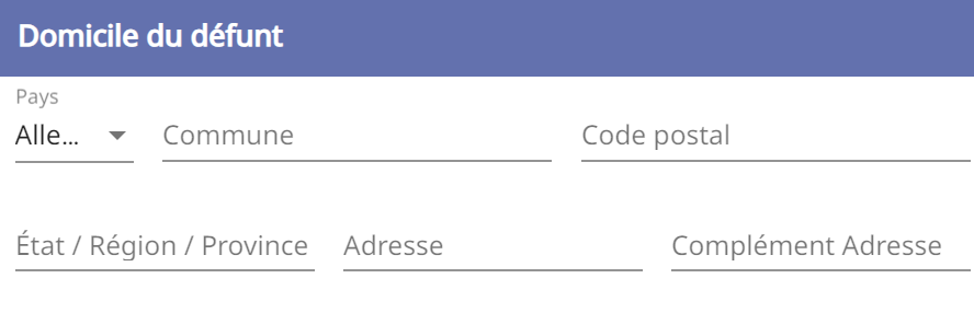 adresse étrangère