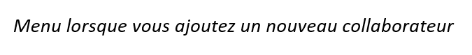 Menu création EJ