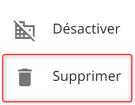 encadré supprimer