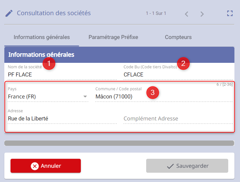 informations générales entreprise