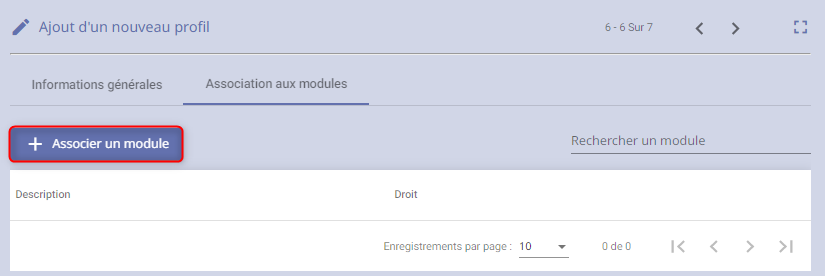 bouton associer module