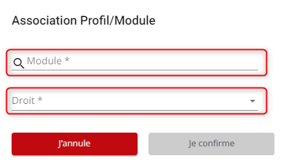 menu profil module