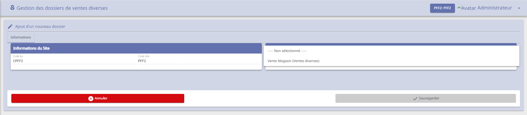 activite ventes diverses