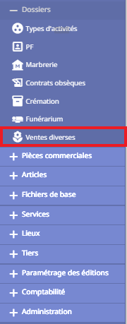 module ventes diverses