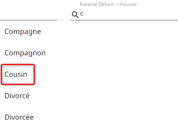 exemple parenté cousin 