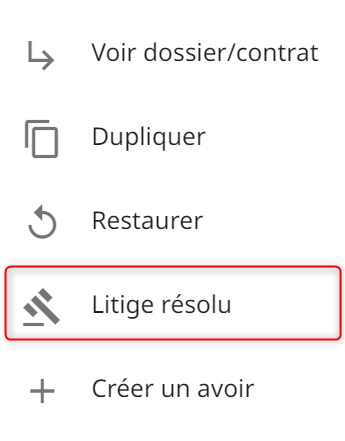 litige résolu