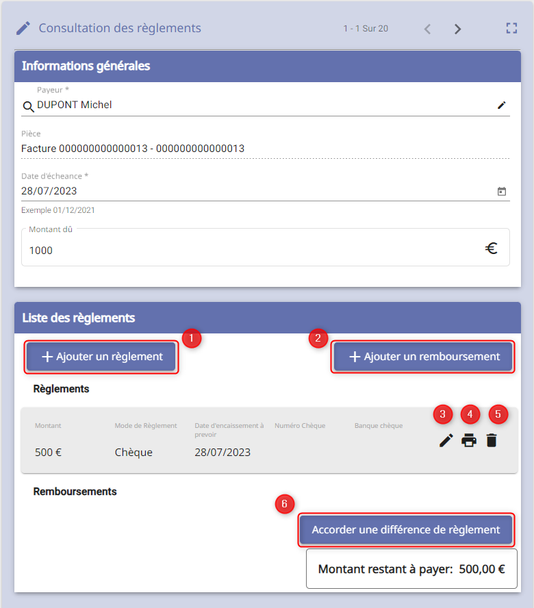 consultation d'un reglement