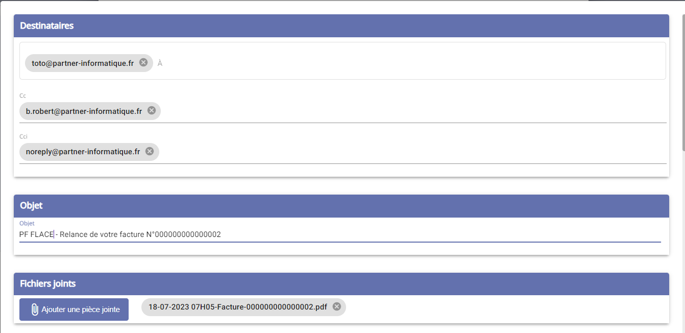 mail relance